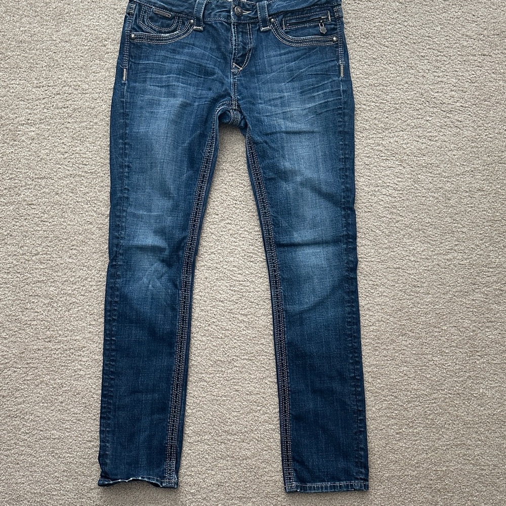 Express Jeans Denim Blue Women's Skinny Jeans